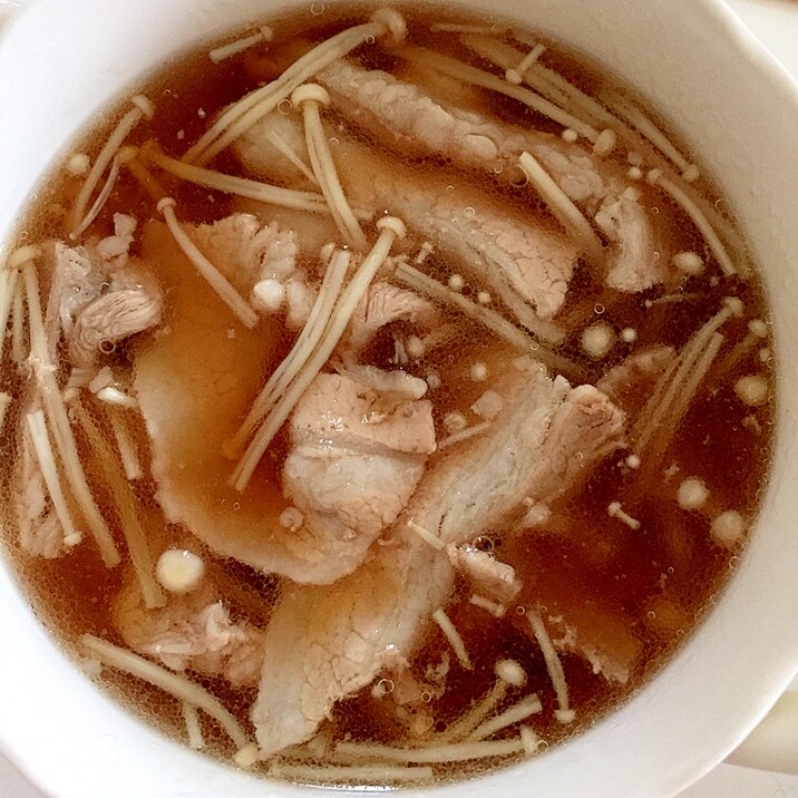 豚肉とえのきのスープ☆